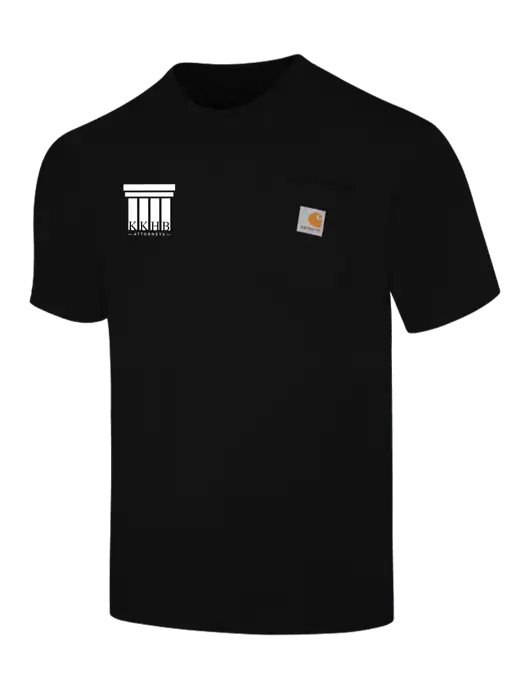 Carhartt Workwear Black Pocket Short Sleeve T-Shirt w/KKHB Attorneys Logo