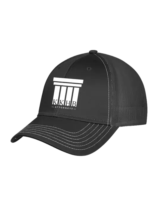 Charcoal Grey Mesh Trucker Cap Snap Back w/KKHB Attorneys Logo