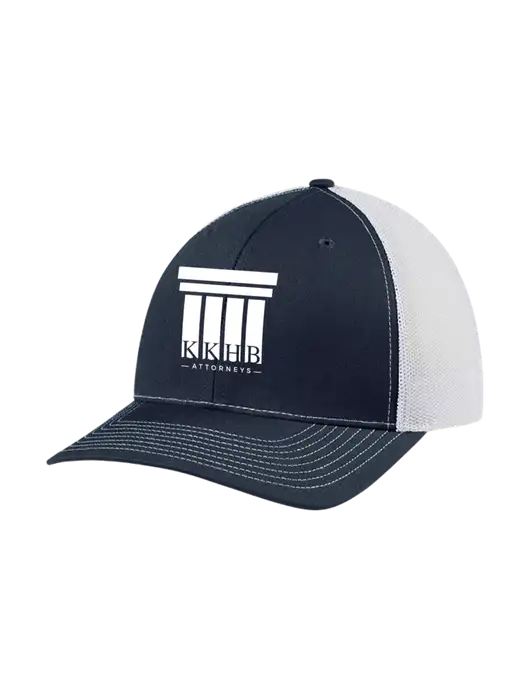Richardson Adjustable Snapback Original 112 Trucker Cap Navy w/White Mesh w/KKHB Attorneys Logo