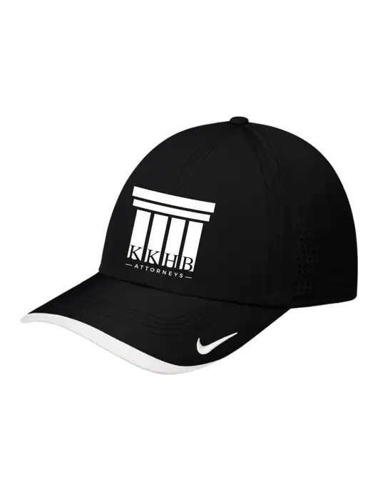 Nike Black/White Dri-FIT Perforated Performance Cap w/KKHB Attorneys Logo
