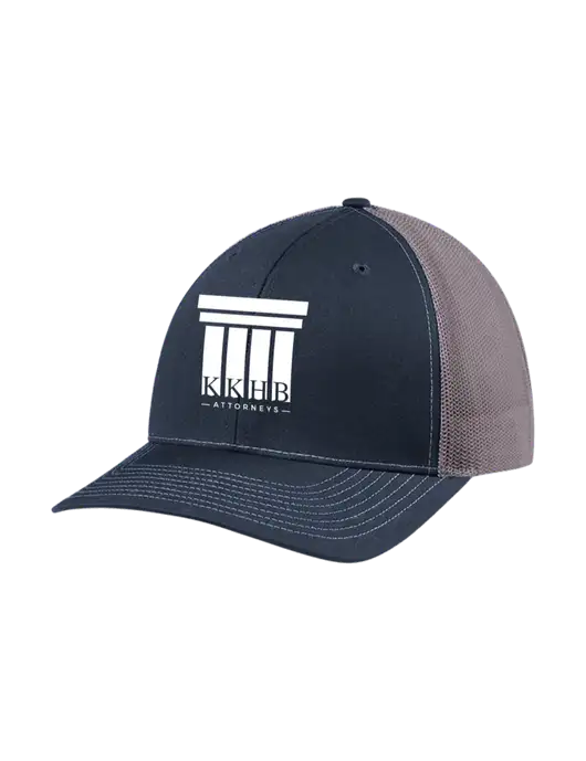 Richardson Adjustable Snapback Original 112 Trucker Cap Navy w/Charcoal Mesh w/KKHB Attorneys Logo