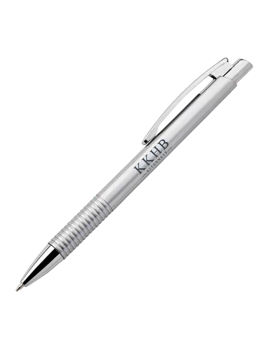 Malay Silver Ballpoint Pen - Blue Ink w/KKHB Attorneys Logo