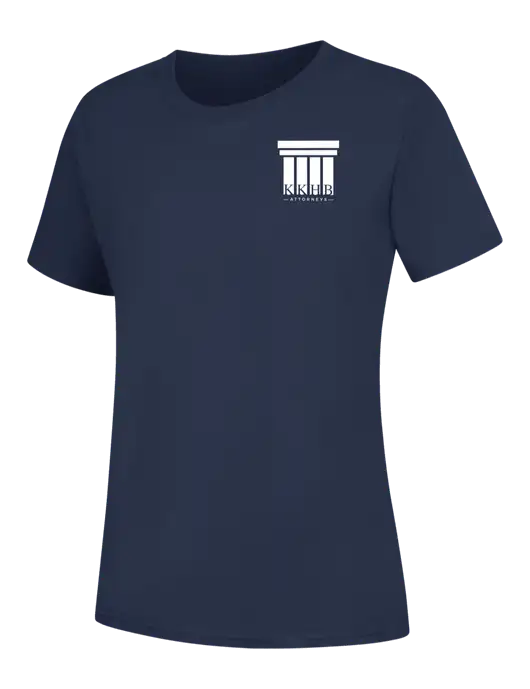 Womens Navy Core Blend Tee w/KKHB Attorneys Logo