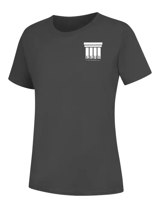 Womens Charcoal Core Blend Tee w/KKHB Attorneys Logo