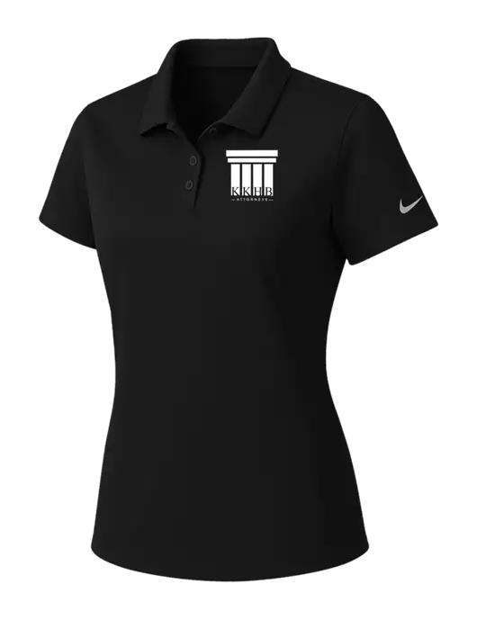 Nike Womens Black Dry Essential Solid Polo w/KKHB Attorneys Logo