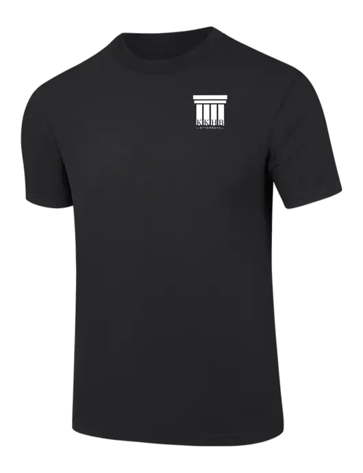 Comfort Colors 6.1 oz Black Heavyweight Ring Spun T-Shirt w/KKHB Attorneys Logo