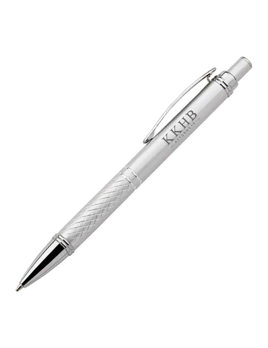 Silver Stellar Scribe Pen - Black Ink w/KKHB Attorneys Logo