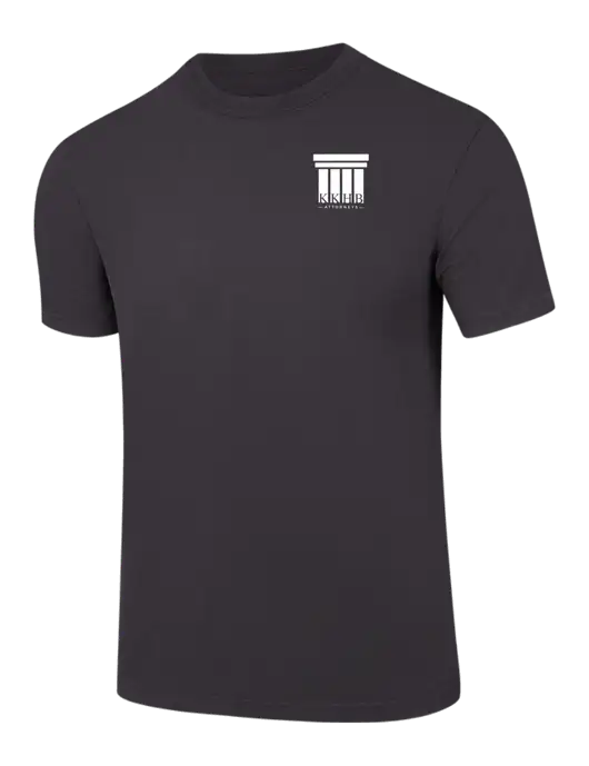 Comfort Colors 6.1 oz Dark Grey Heavyweight Ring Spun T-Shirt w/KKHB Attorneys Logo