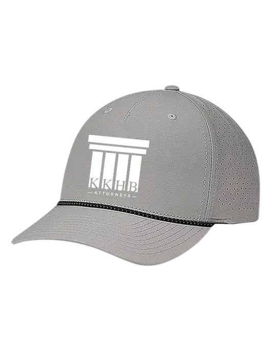 Richardson Laser Perf Performance Light Grey/Black-Grey Rope Cap w/KKHB Attorneys Logo