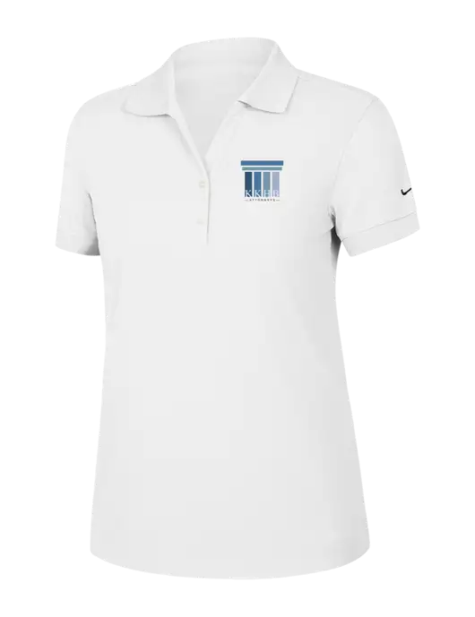 Nike Womens Dri-FIT Classic White Polo w/KKHB Attorneys Logo