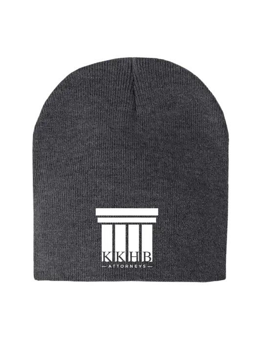 Charcoal Heather Element Knit Beanie w/KKHB Attorneys Logo