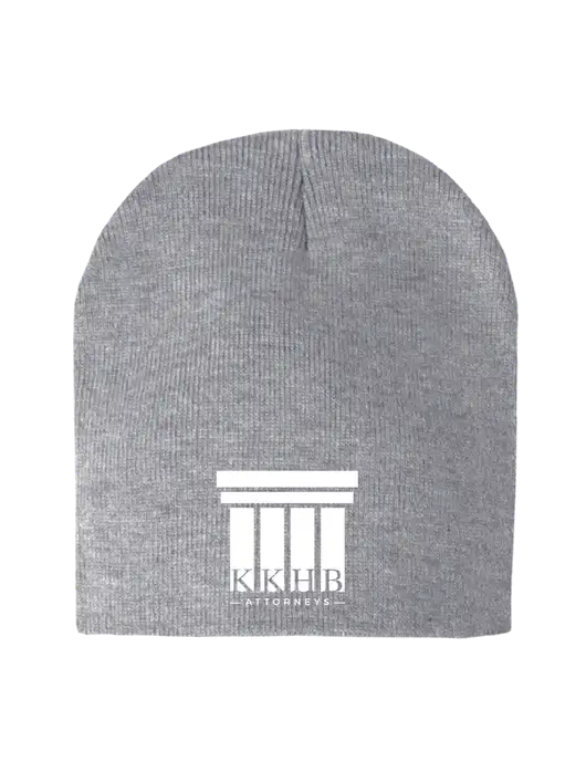Light Grey Heather Element Knit Beanie w/KKHB Attorneys Logo